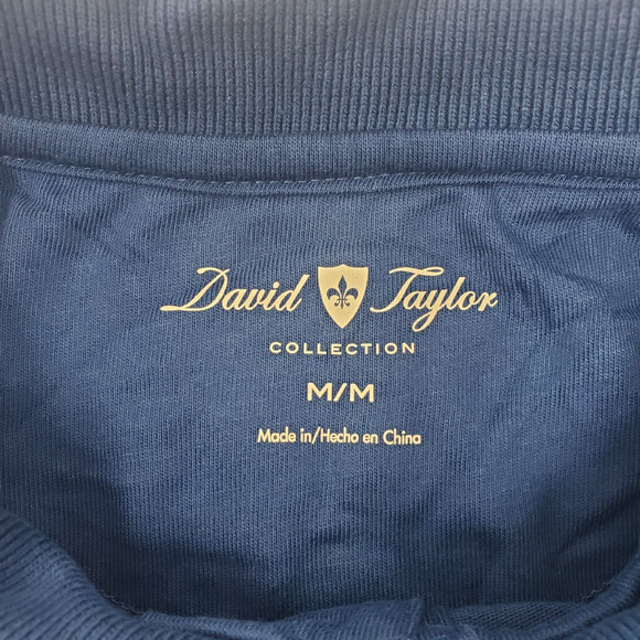 David Taylor Collection Men's Polo Size Medium Blue‎ Print Golf - Picture 5 of 10